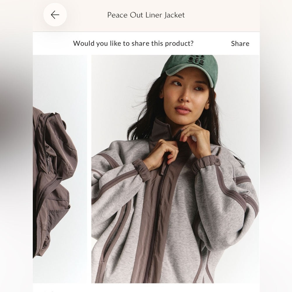 Free people Peace out liner jacket